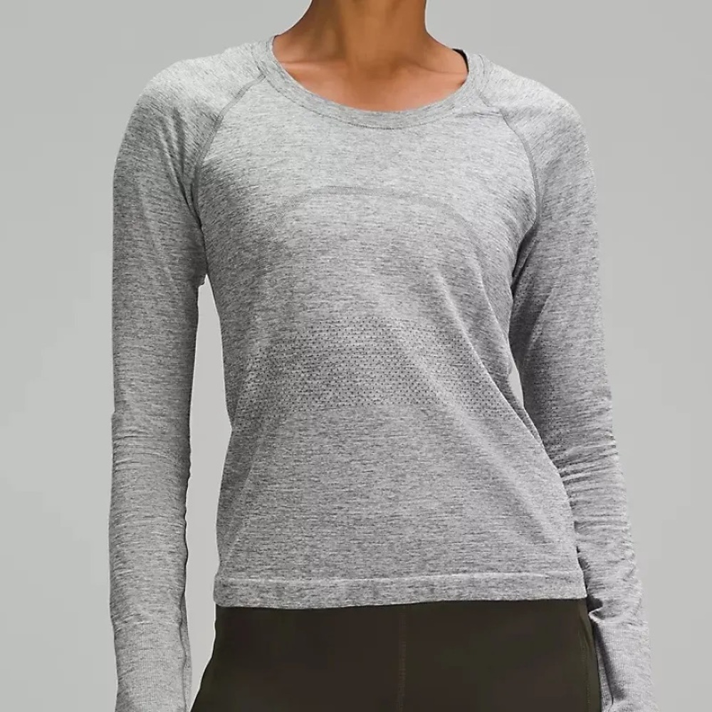 lululemon Heather Gray Long‎ Sleeve Swiftly